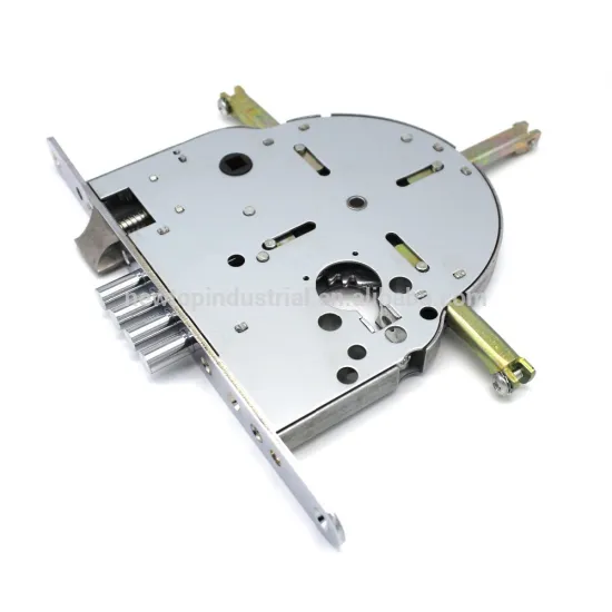 Israel market door lock body with 4 round iron bolt chrome plated
