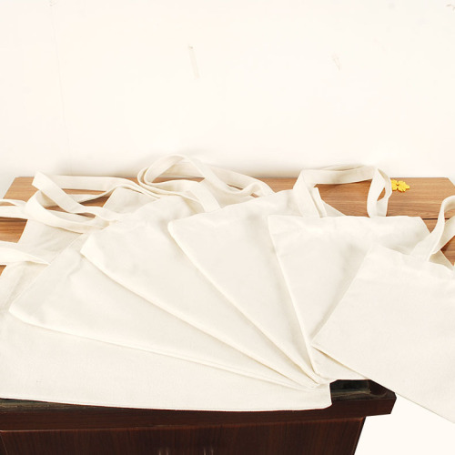 Bolsas de asas rectangulares personalizadas reutilizables orgánicas blanquecinas