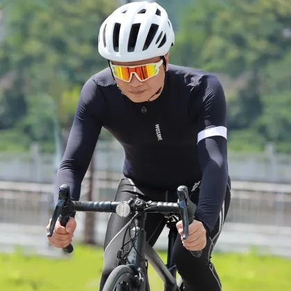 WOSAWE Long Sleeve Breathable Cycling Suit with 5D Gel Pad