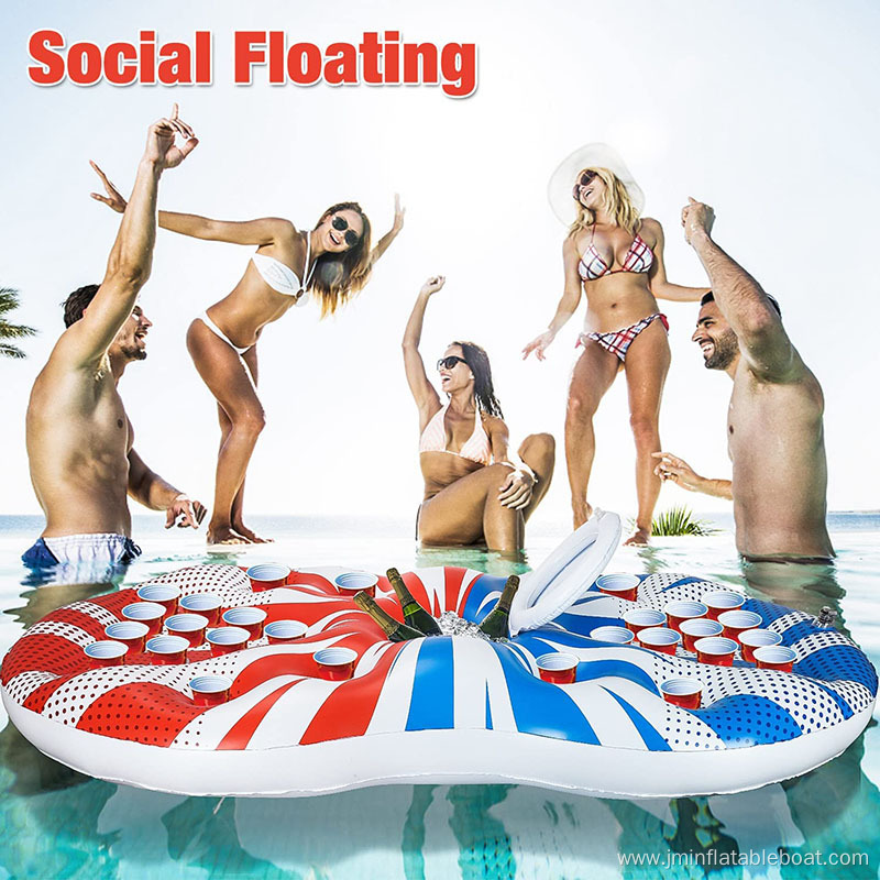 Inflatable Pong Raft Pool Party Beer Pong Table