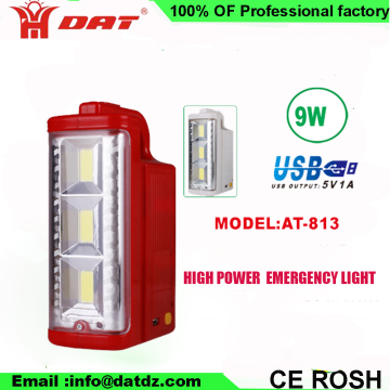 AT-813 led emergeny light portable solar emergency lights with USB function
