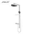 Jasupi new design 304 stainless steel double-layer storage rack multi-functional wall-mounted piano key shower set