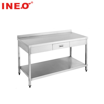 Ineo Commercial Kitchen Benches Stainless Steel Workbenches สำหรับโครงการครัวมืออาชีพ