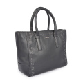 Women Voyager Small Crossgrain Leather Tote Bag