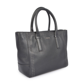 Women Voyager Small Crossgrain Leather Tote Bag