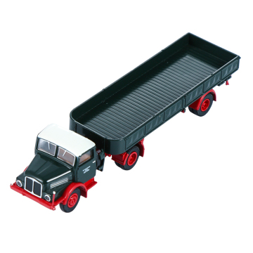BREKINA IFA S 4000 semi tractor/with 1axle platform semi trailer model 1/87