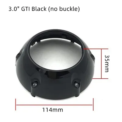 DIY Car-Styling Headlights Lens Shroud for Hella 3 5 Q5 Projector - Black with Angel Eyes Holes