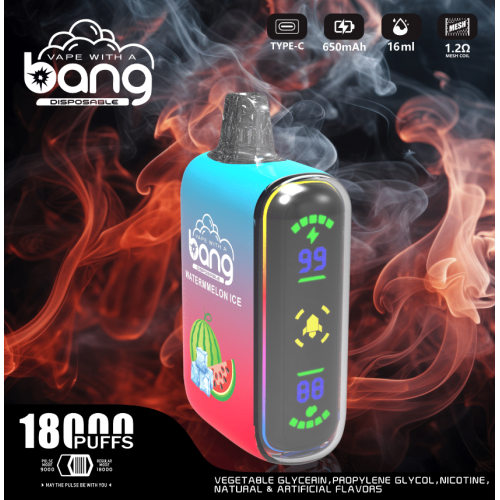 원래 Bang Rocket 18K 퍼프 일회용 vape 장치