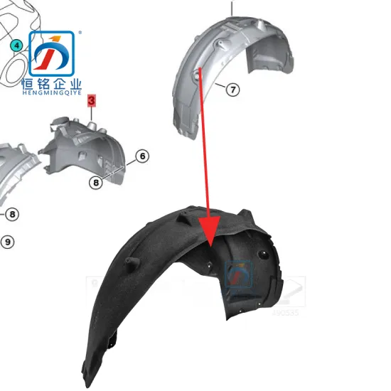BMW X5 Series G05 Left Side Rear Fender Inner Part 5171 7478 757