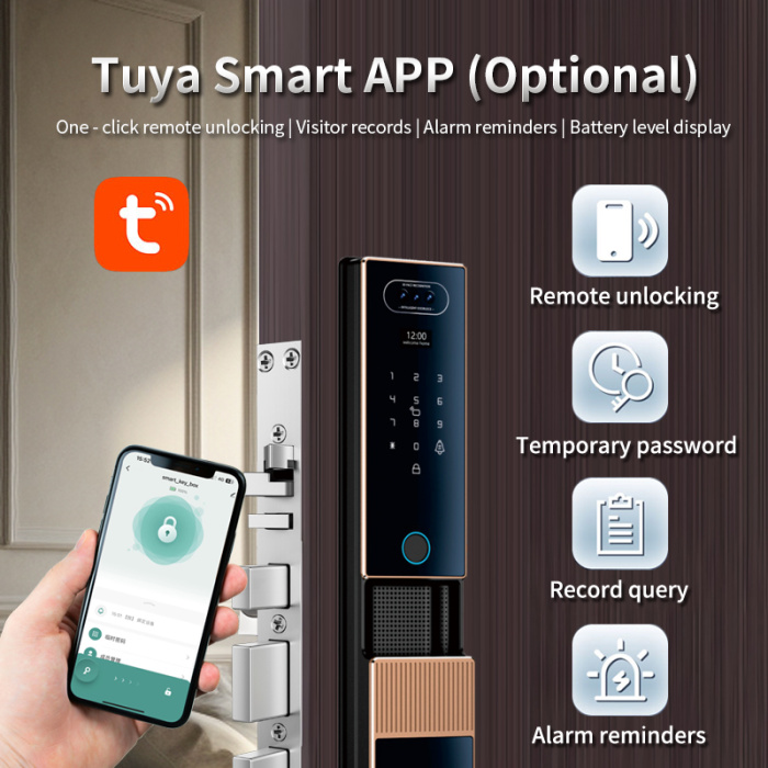 Palm Vein Video Tuya Intercom Smart Door Lock