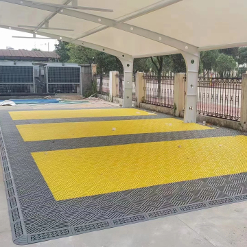 Interlocking Plastic Garage Floor Tiles for Car Wash and Workshop