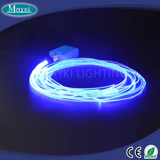 MINI 12V LED car decorative light with silent run projector and 3.0mm side glow fiber harness