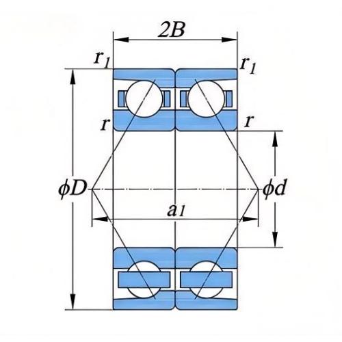 成对角接触球轴承
