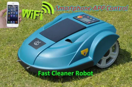 Smartphone App Control Robot Grass Mower/programmable grass trimmers Automatic recharged, LCD Touch Display