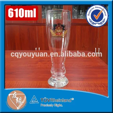 Promotion alcoholic long drinking custom brand pilsner beer glass cup tall and thin drinking glass cup
