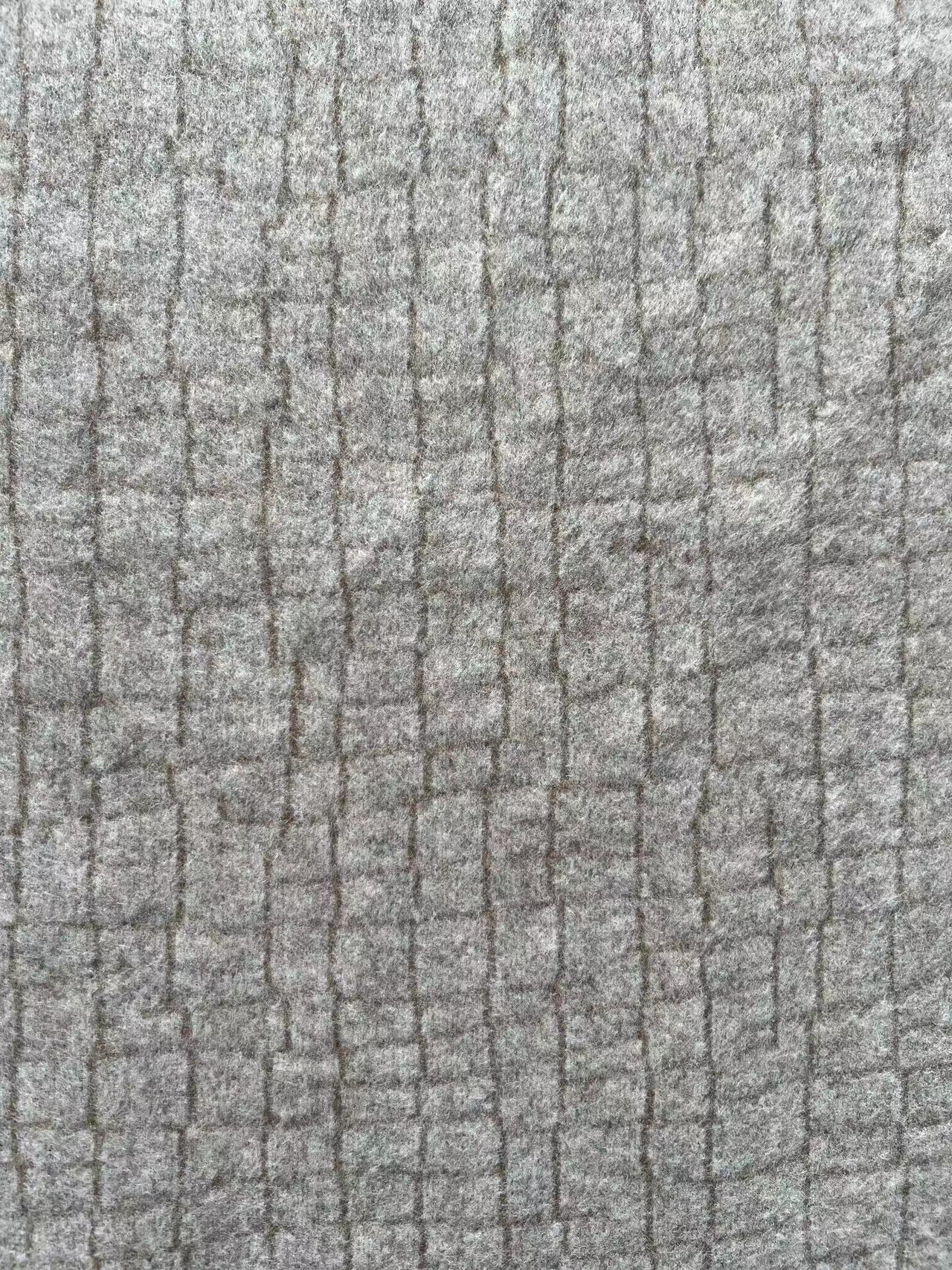 Knitted brushed wool fabrics with solid colours