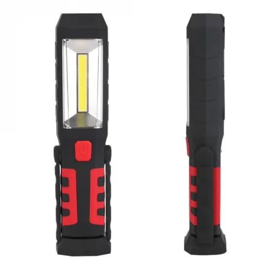 Rotating COB LED Work Light: Featuring Hang Hook, Magnetic Stand, and Rechargeable Torch Lamp for Car, Garage, Mechanics, and Home Use