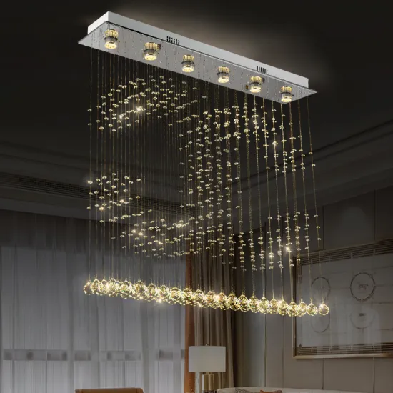 Modern Crystal Chandelier for High Ceiling Living Room - Branch K9 Factory Prices