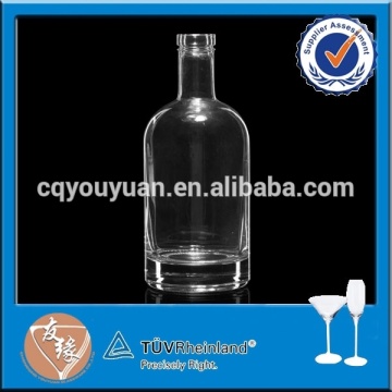 Premium quality clear 500ml 750ml boston round glass bottle