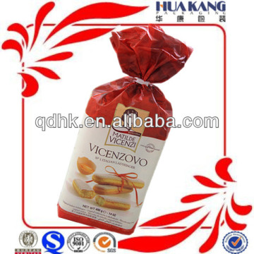 drawstring sealing plastic food grade cookie pack bag
