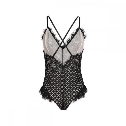 custom dames bodysuit met mesh voering ritssluiting