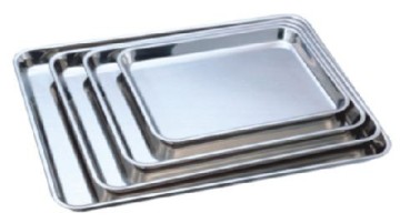 Heavy rectangular tray, s/s