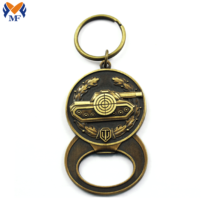 Metal Custom Shape Beer Keychain Bottle Opener