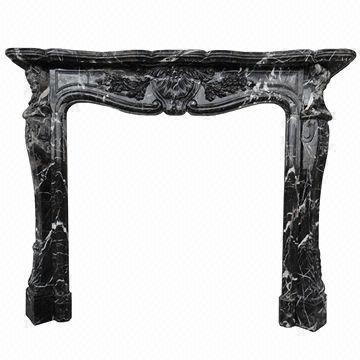 Natural Marble Fireplace Mantel, OEM Orders are Welcome