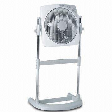 12-inch 3-speed Stand Box Fan, with 66 x 1mm Copper Motor and Two Round Pins Plug