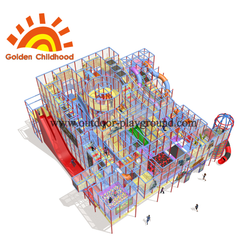 Large Trampoline Park Structure With Tube