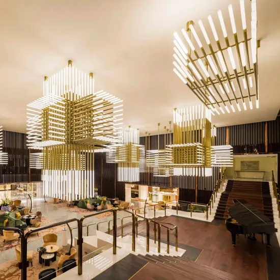 Customizable Exquisite Modern Minimalist Glitter LED Pendant Chandelier