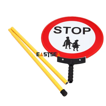 Stop/Go Paddle Sign,Aluminum,Reflective Folding Traffic Sign