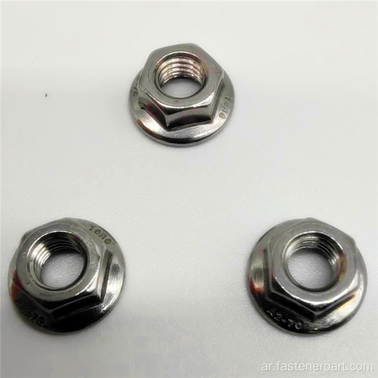 304 الفولاذ المقاوم للصدأ Din6923 Hex Flang Nut