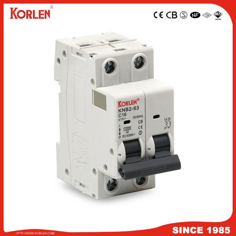 Miniature Circuit Breaker 3KA 63A CE KNB2-63 2P