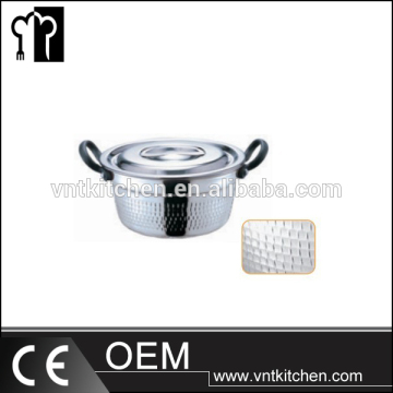 VNTA017 Stainless Steel Triple-ply Kitchen Cookware Hammered Pot