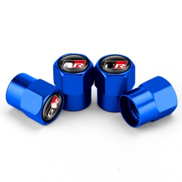 4-Piece Set of Personalized Car Tire Decoration Metal Bumper Valve Caps for Model GR - Modification Accessory