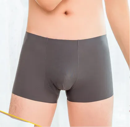 Ice Silk Seamless Summer Slim Boxer Shorts for Men