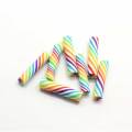 Wholesale 100Pcs/bag 25MM Polymer Clay Peppermint Swirl Candy Canes Cute Twists Striped Polymer Clay Candy Canes Craft