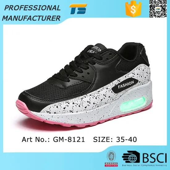 New Models Air Cushion Women Rechargeable Customized Led Light Shoes