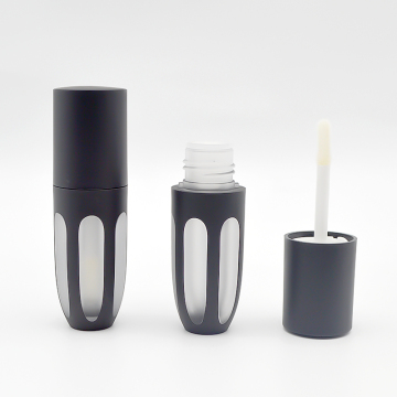 Hot Selling Small Capacity Black Lip Gloss Tube Container With Wand Brush