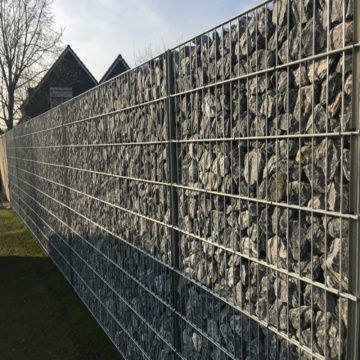 Caixas de gabion de engenharia para estabilização da margem do rio