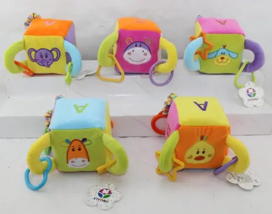 10CMX10CM colourful   plush magic cube toy