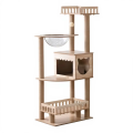 Maine coon gato árvore torre moderna resistente de madeira multi-camada scratcher móveis de escalada para gatos de raça grande aibike