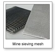 Mine sieving mesh