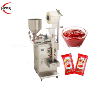 HZPK Vertical Automatic Ketchup Food Plastic Bag Packaging Machine for Small Business