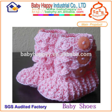 New hand crochet wool baby dress shoe