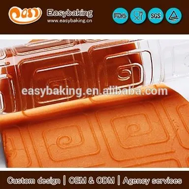 Newly-designed square pattern fondant cake decorating acrylic rolling pin