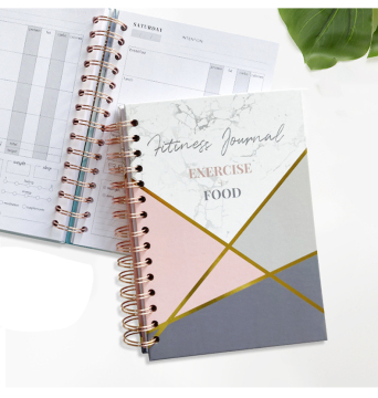 Complete Fitness Companion: Spiral Planner, Journal Notebook, and Agenda for Exercise, Food Tracking, and Fashion Inspiration