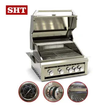 Made in China Outdoor Stainless Steel Built in 4+1 Burners Gas BBQ Grill
