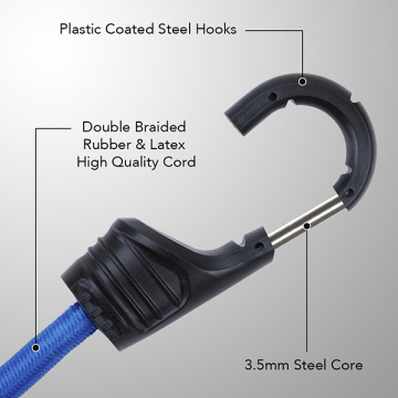 latex & rubber blend rubber coated bungee cord